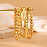 Thumbnail for Classic 3pcs Gold Silver Plated Ball Chain Bracelet Set - ArtGalleryZen