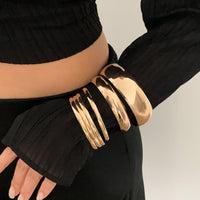 Thumbnail for Classic 6pcs Glossy Wide Cuff Bangle Bracelet Set - ArtGalleryZen