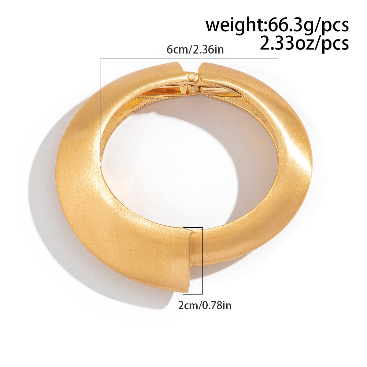 Classic Frosted Gold Tone Curved Bangle Bracelet Set - ArtGalleryZen