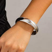Thumbnail for Classic Gold Silver Plated Bangle Bracelet - ArtGalleryZen