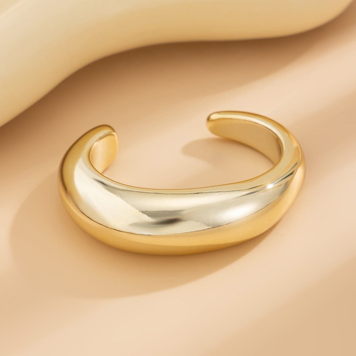 Classic Gold Silver Plated Open Bangle Bracelet - ArtGalleryZen