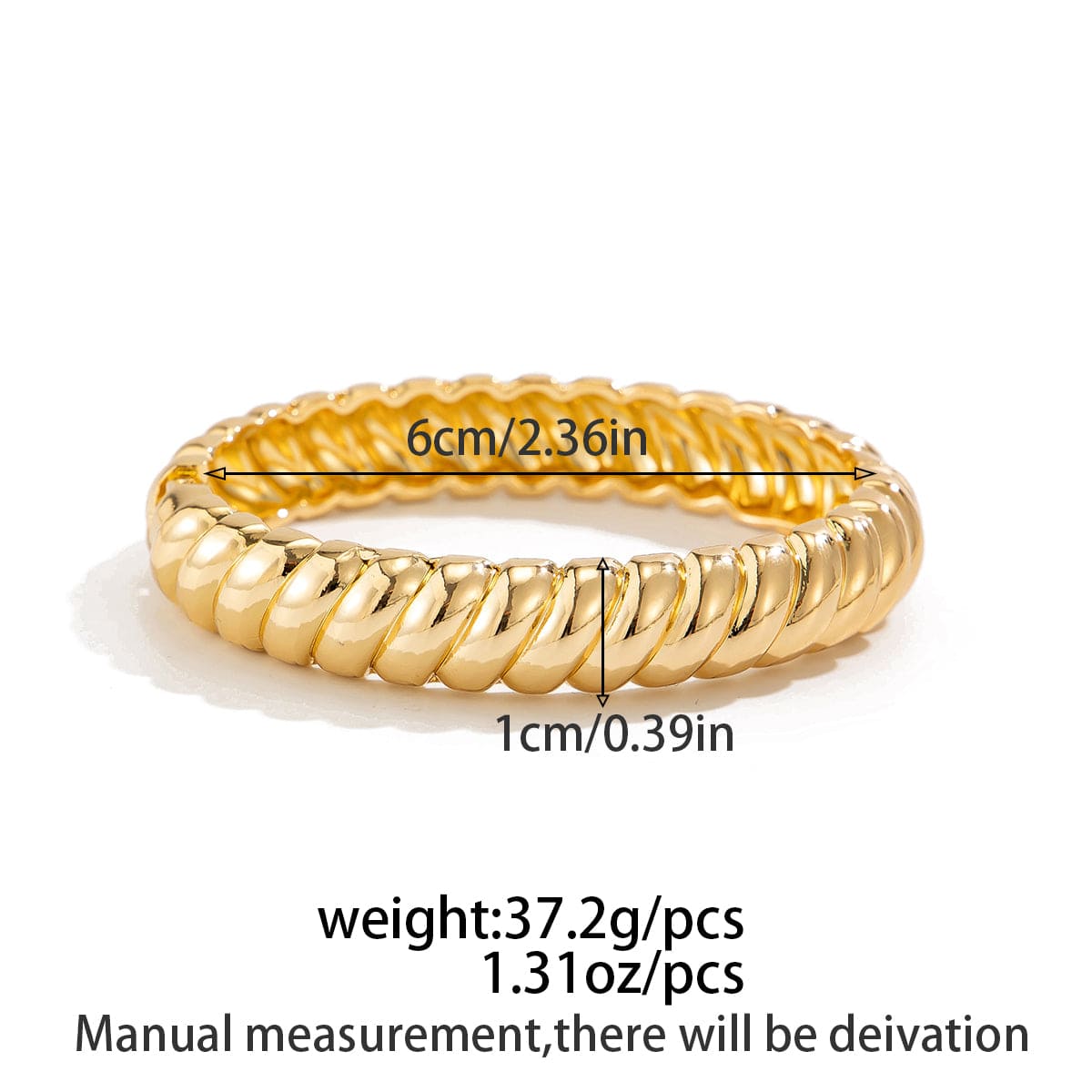 Classic Gold Silver Tone Twisted Bangle Bracelet Set - ArtGalleryZen