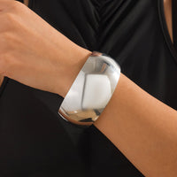 Thumbnail for Classic Metallic Chunky Wide Cuff Bangle Bracelet - ArtGalleryZen