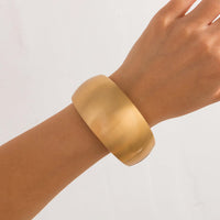 Thumbnail for Classic Metallic Chunky Wide Cuff Bangle Bracelet - ArtGalleryZen