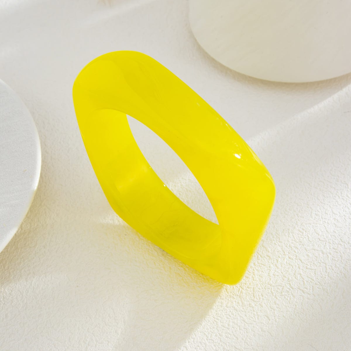 Colorful Irregular Resin Bangle Bracelet - ArtGalleryZen
