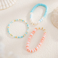 Thumbnail for Colorful Layered Starfish Charm Polymer Clay Seed Beaded Bracelet Set - ArtGalleryZen