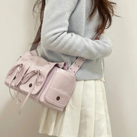 Thumbnail for Colorful Ribbon Shoulder Crossbody Leather Bag - ArtGalleryZen