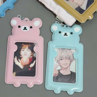 Thumbnail for Colorful Rilakkuma Kpop Keychain Photocard Holder - ArtGalleryZen