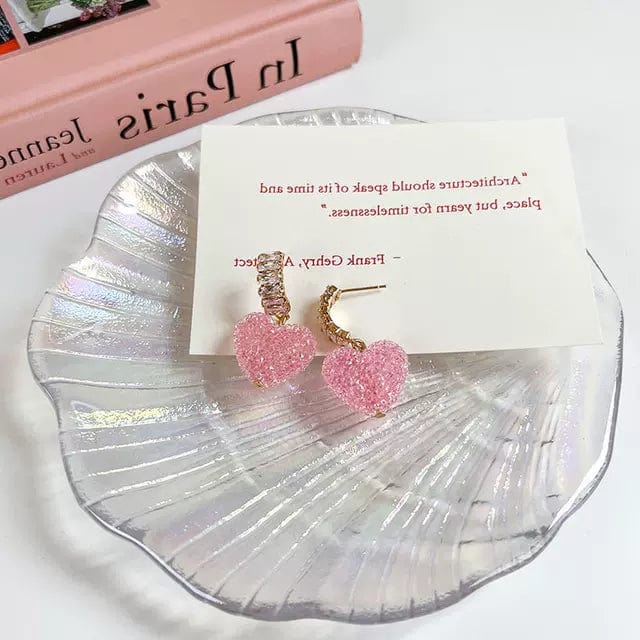 Crystal Candy Heart Earrings - ArtGalleryZen