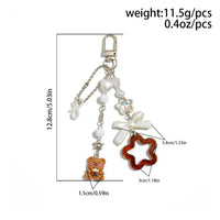 Thumbnail for Cute Bear Star Pearl Bowknot Charm Keychain - ArtGalleryZen
