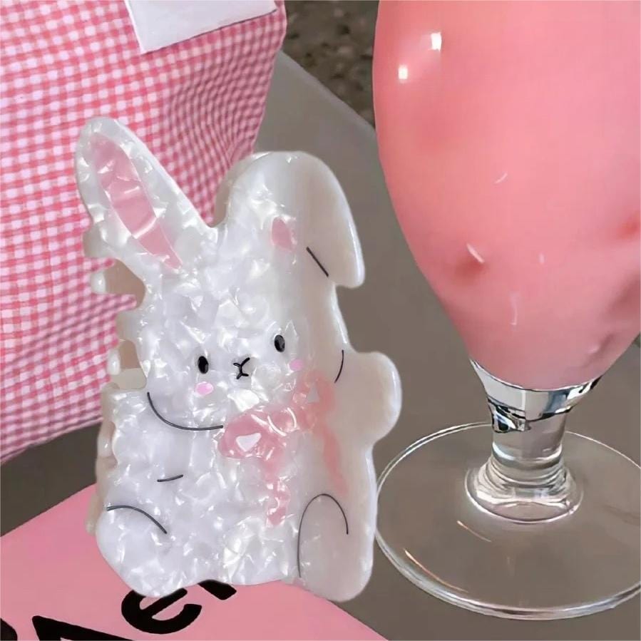 Cute Bowknot Rabbit Acetate Acrylic Hair Claw Hair Clip - ArtGalleryZen