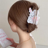 Thumbnail for Cute Bowknot Rabbit Acetate Acrylic Hair Claw Hair Clip - ArtGalleryZen