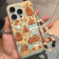 Thumbnail for Cute Capybara iPhone Case With Accessories - ArtGalleryZen