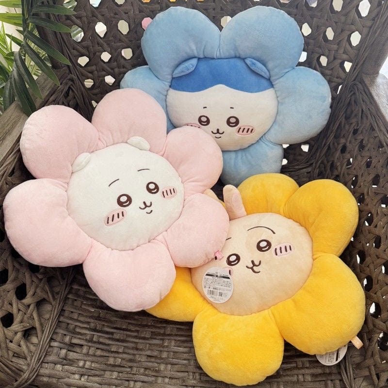 Cute Chiikawa Usagi Hachiware Flower Plush Cushion - ArtGalleryZen
