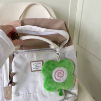 Thumbnail for Cute Clover Narutomaki Plush Coin Purse Transparent Keychain Bag - ArtGalleryZen