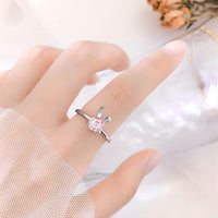 Thumbnail for Cute Crystal Rabbit Ring - ArtGalleryZen