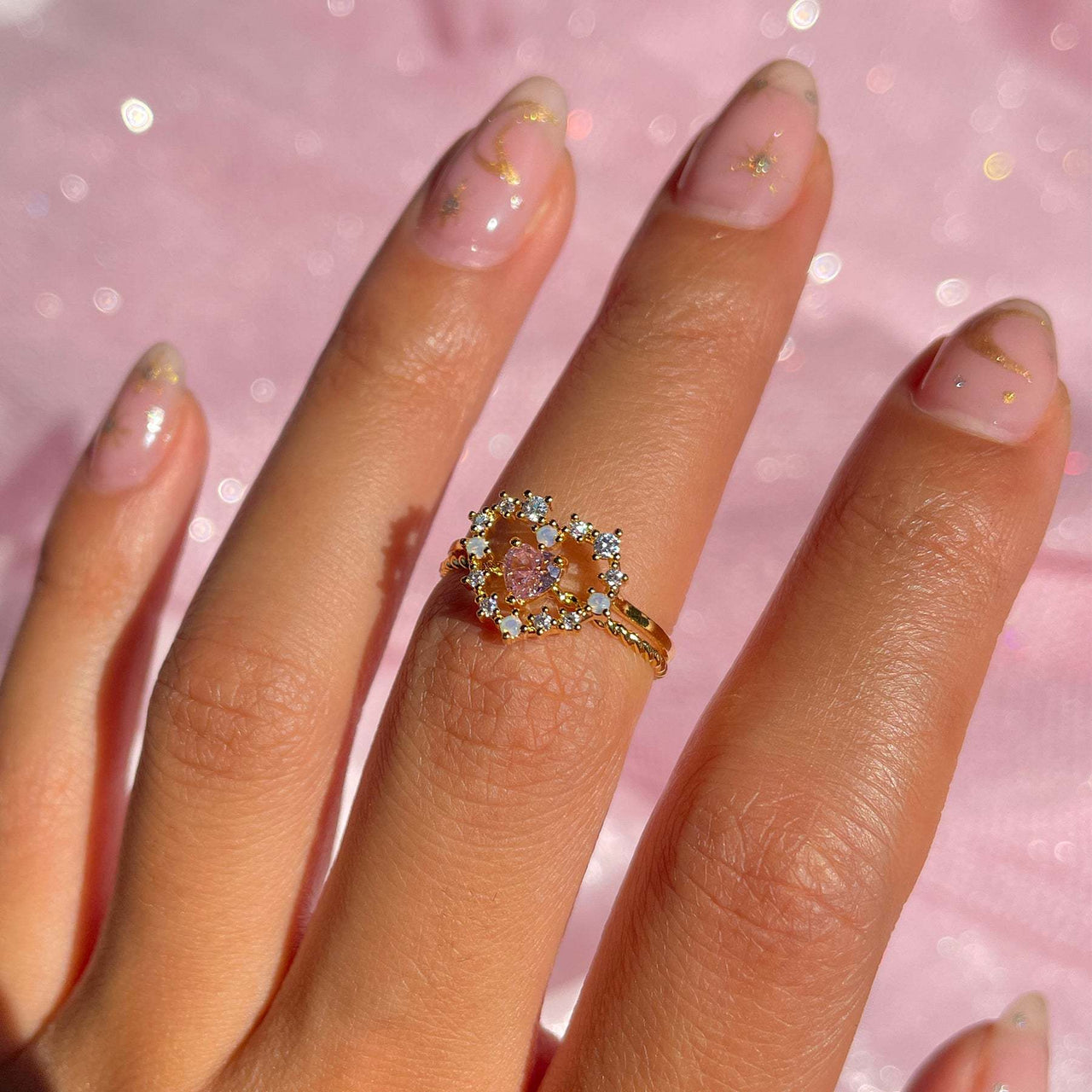 Cute Cubic Zirconia Heart Ring - ArtGalleryZen