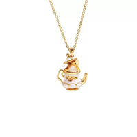 Thumbnail for Cute Enamel Teacup Hamster Earrings Necklace - ArtGalleryZen