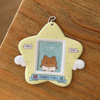 Thumbnail for Cute Heart Star Angel Kpop Keychain Photocard Holder - ArtGalleryZen