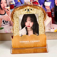 Thumbnail for Cute Little Bread Kpop Acrylic Photocard Holder - ArtGalleryZen