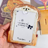 Thumbnail for Cute Little Bread Kpop Acrylic Photocard Holder - ArtGalleryZen