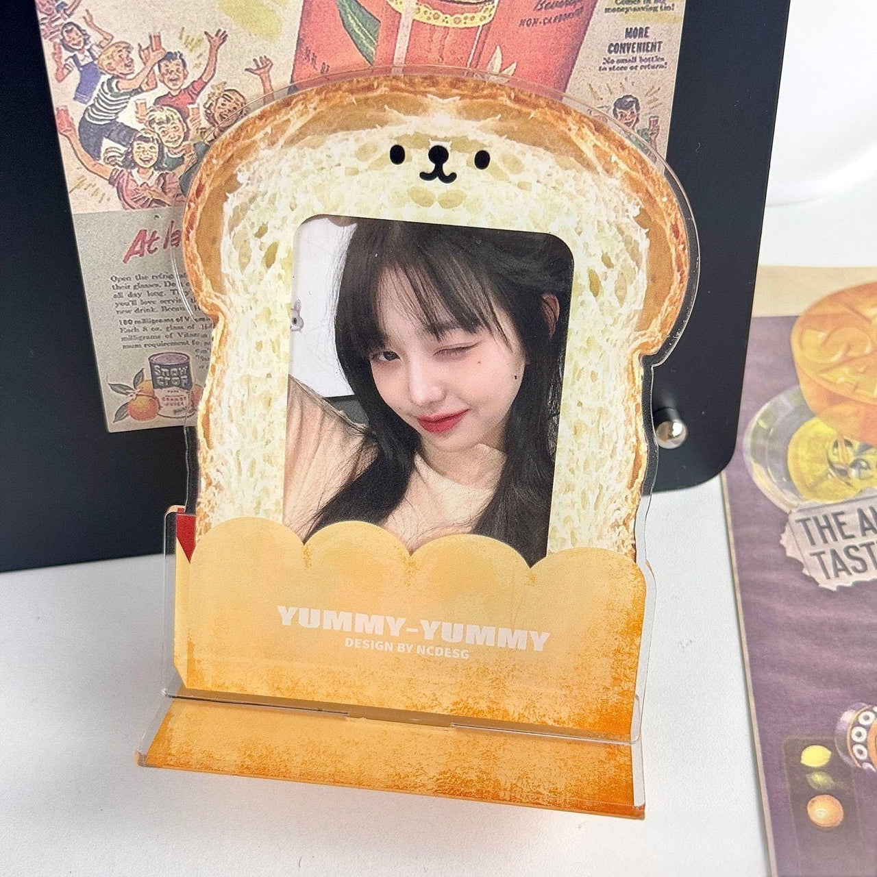 Cute Little Bread Kpop Acrylic Photocard Holder - ArtGalleryZen