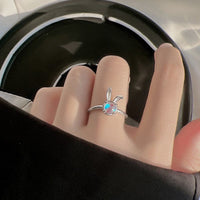 Thumbnail for Cute Opal Rabbit Ring - ArtGalleryZen