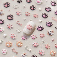 Thumbnail for Cute Pink Cat Claw Jelly Nail Art Decoration Stickers DIY Nail Ornament - ArtGalleryZen
