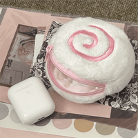 Thumbnail for Cute Pink Narutomaki Plush Earphone Case Coin Purse - ArtGalleryZen