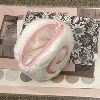 Thumbnail for Cute Pink Narutomaki Plush Earphone Case Coin Purse - ArtGalleryZen