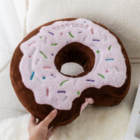 Thumbnail for Cute Plush Embroidered Donut Pillow - ArtGalleryZen
