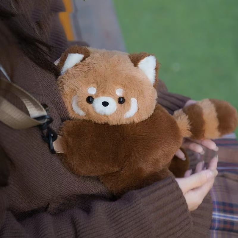 Cute Plush Raccoon Panda Crossbody Bag Backpack - ArtGalleryZen