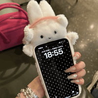 Thumbnail for Cute Rabbit Plush Furry iPhone Case - ArtGalleryZen