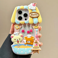 Thumbnail for Cute Rilakkuma Dessert House Hollow iPhone Case - ArtGalleryZen