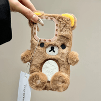 Thumbnail for Cute Scarf Bunny Bear Plush iPhone Case - ArtGalleryZen