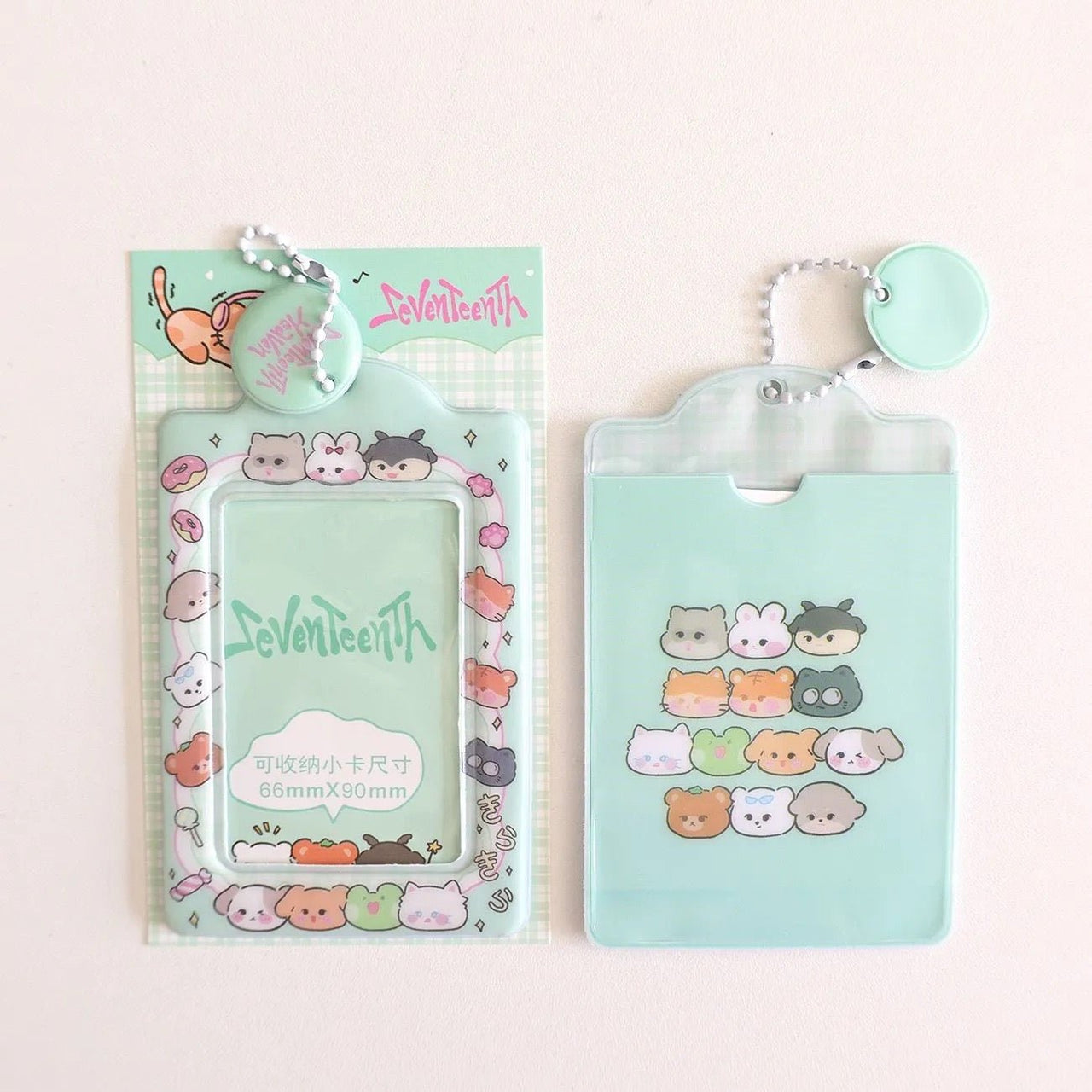 Cute SEVENTEEN Carat Kpop Keychain Photocard Holder - ArtGalleryZen