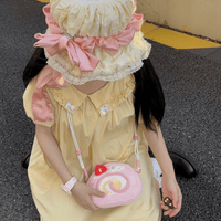 Thumbnail for Cute Strawberry Cake Bow Crossbody Bag - ArtGalleryZen