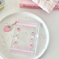 Thumbnail for Cute Strawberry Lucky Clover Candy Bag Kpop Keychain Photocard Holder - ArtGalleryZen