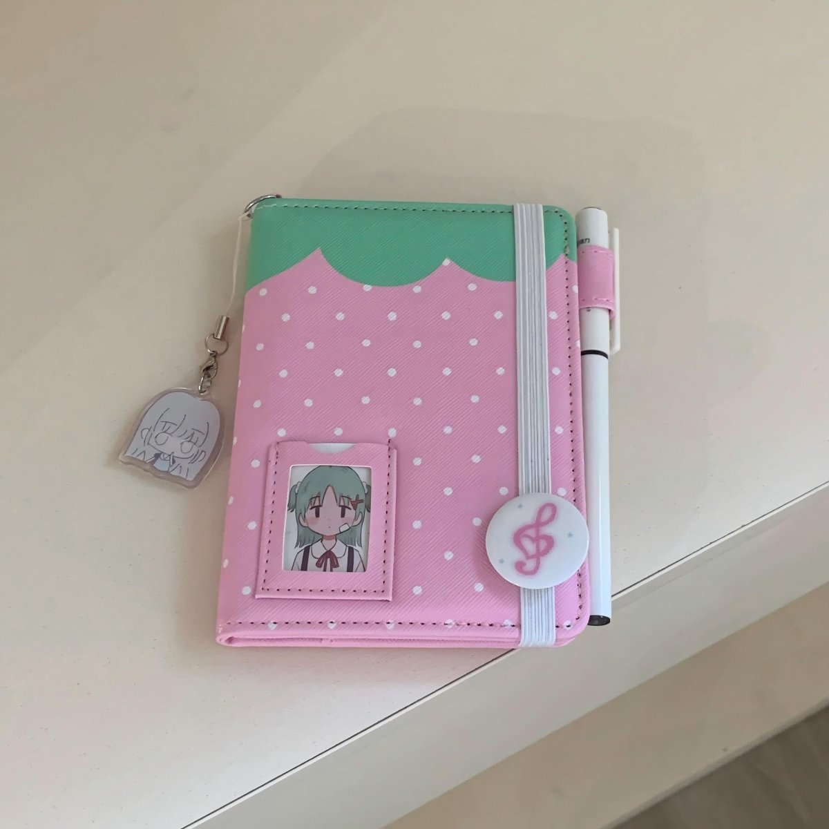 Cute Strawberry Panda Passport Holder Cover - ArtGalleryZen