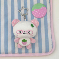 Thumbnail for Cute Strawberry Panda Plush Keychain Doll - ArtGalleryZen