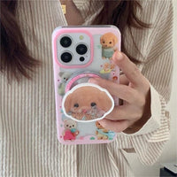 Thumbnail for Cute Sylvanian Families Puppy Shaker Magnetic Stand iPhone Case - ArtGalleryZen