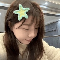 Thumbnail for Cute Y2K Plush Star Hair Clip - ArtGalleryZen