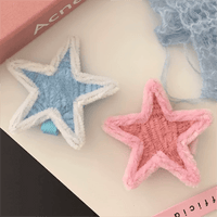 Thumbnail for Cute Y2K Plush Star Hair Clip - ArtGalleryZen