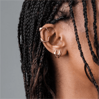 Thumbnail for Cyberpunk 2Pcs Geometric Pattern Stackable Non Piercing Lip Cuff Set - ArtGalleryZen