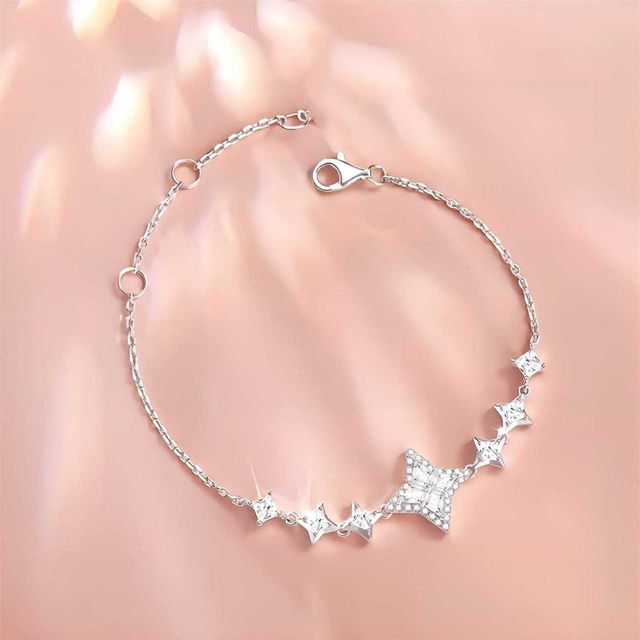 Dainty Crystal Sparkle Necklace Bracelet Set - ArtGalleryZen