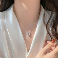 Thumbnail for Dainty CZ Inlaid Turquoise Moon Phase Star Necklace - ArtGalleryZen