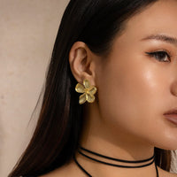 Thumbnail for Dainty Gold Silver Plated Flower Stud Earrings - ArtGalleryZen