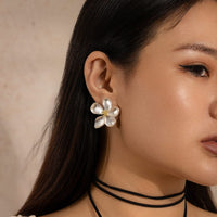 Thumbnail for Dainty Gold Silver Plated Flower Stud Earrings - ArtGalleryZen