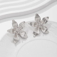 Thumbnail for Dainty Gold Silver Tone Flower Stud Earrings - ArtGalleryZen
