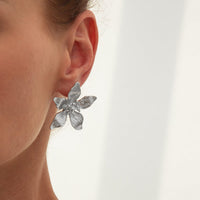 Thumbnail for Dainty Gold Silver Tone Flower Stud Earrings - ArtGalleryZen